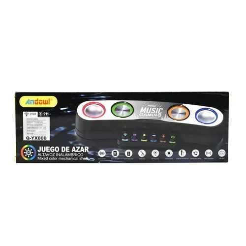 Andowl Q-YX800 Ηχείο Bluetooth 10W με Ραδιόφωνο και Διάρκεια Μπαταρίας έως 10 ώρες Μαύρο