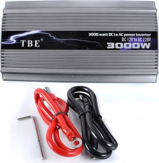 TBE-3000 Inverter Αυτοκινήτου Τροποποιημένου Ημιτόνου 3000W για Μετατροπή 12V DC σε 220V AC
