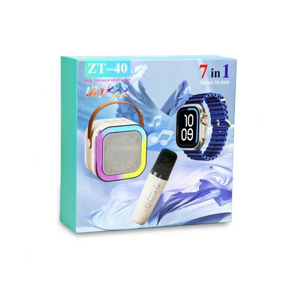 Πολυσυσκευή ZT-40 7 σε 1 – Smart Tech Set,Smartwatch,Ηχείο Bluetooth