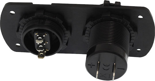 Carsun Διπλός USB Φορτιστής Αυτοκινήτου 12V Μπλε με Ενσωματωμένη Βάση Πάνελ και Διακόπτη