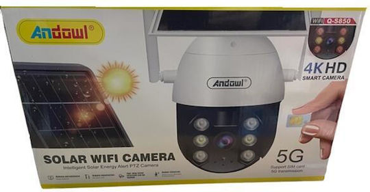 Andowl Q-S850 IP Κάμερα Παρακολούθησης Wi-Fi/4G 4K Αδιάβροχη με Αμφίδρομη Επικοινωνία και Φακό 3.6mm