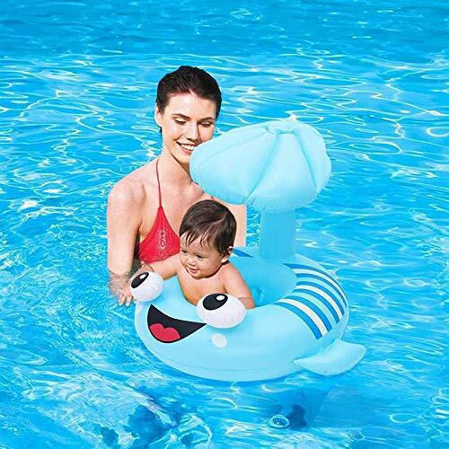 Σωσίβιο Swimtrainer με Μήκος 64εκ. και Σκίαστρο Πορτοκαλί WM-8250 Ψάρι Κλόουν
