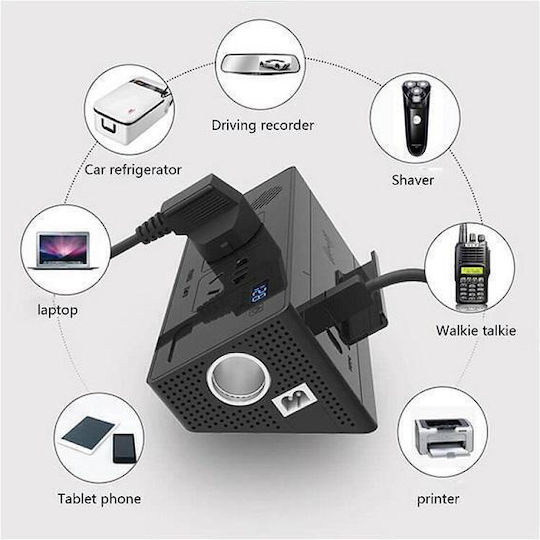Andowl Inverter Αυτοκινήτου 400W KL-8118 για Μετατροπή 12V DC σε 220V AC με 2xUSB