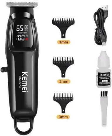 Kemei Επαγγελματική Επαναφορτιζόμενη Κουρευτική Μηχανή Μαύρη KM-2273