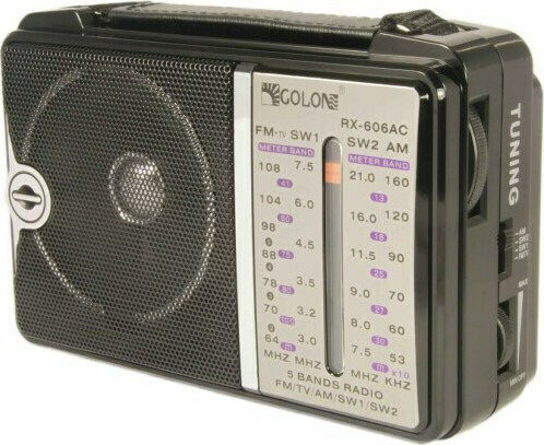 RX-606AC Ραδιοφωνάκι Ρεύματος / Μπαταρίας Μαύρο