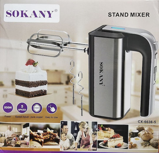Sokany CX-6651 Μίξερ Χειρός 800W Μαύρο