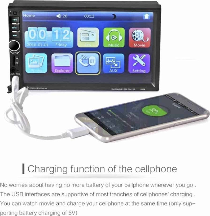 MP5 Player 7060B Ηχοσύστημα Αυτοκινήτου 2DIN (Bluetooth/USB) με Οθόνη Αφής 7"