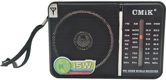 Cmik MK-606B Φορητό Ραδιόφωνο Ρεύματος / Μπαταρίας Μαύρο