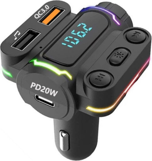 FM Transmitter Αυτοκινήτου με Bluetooth / USB / Type-C AB-CZ04
