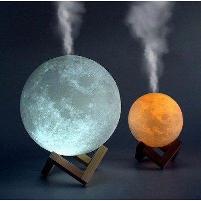 Αρωματοθεραπεία 3D Moon Light Humidifier 880ml-Σελήνη Υγραντήρας 13εκ 