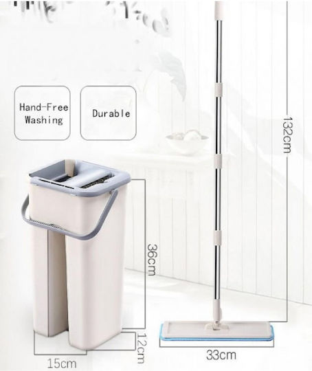 Σετ Κουβάς με Σφουγγαρίστρα με Μικροίνες Mop Scratch Cleaning