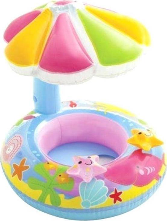Σωσίβιο Swimtrainer με Διάμετρο 65εκ. και Σκίαστρο<br>με Ροζ ή Γαλάζια Βάση