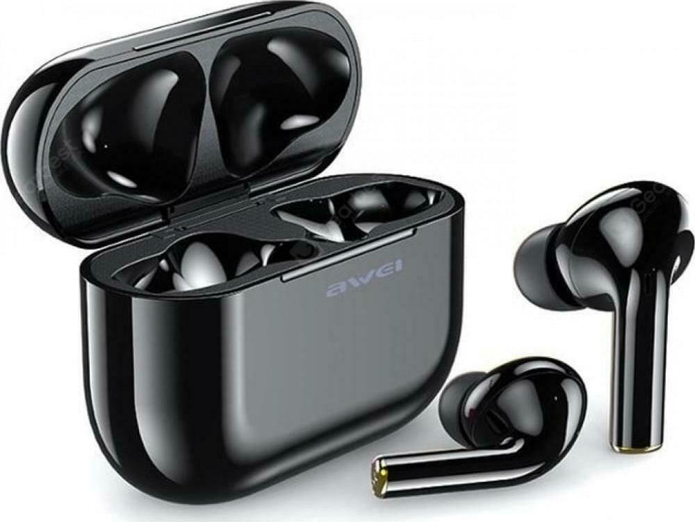 Awei T29 In-ear Bluetooth Handsfree Headphone Sweat Resistant and Charging Case Black