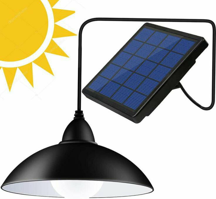 GD-8620 Waterproof IP65 Solar Light with Remote Control Cold White Black PS-111506