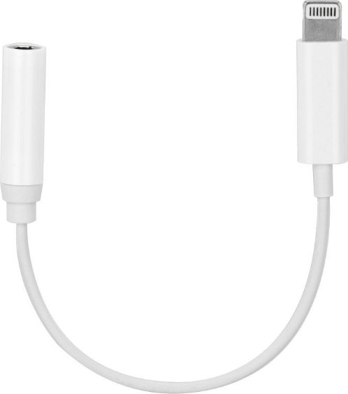 Converter Lightning male to 3.5mm female White