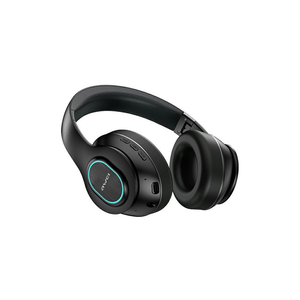 Awei Over Ear Headphones with 12 Operating Hours Black
