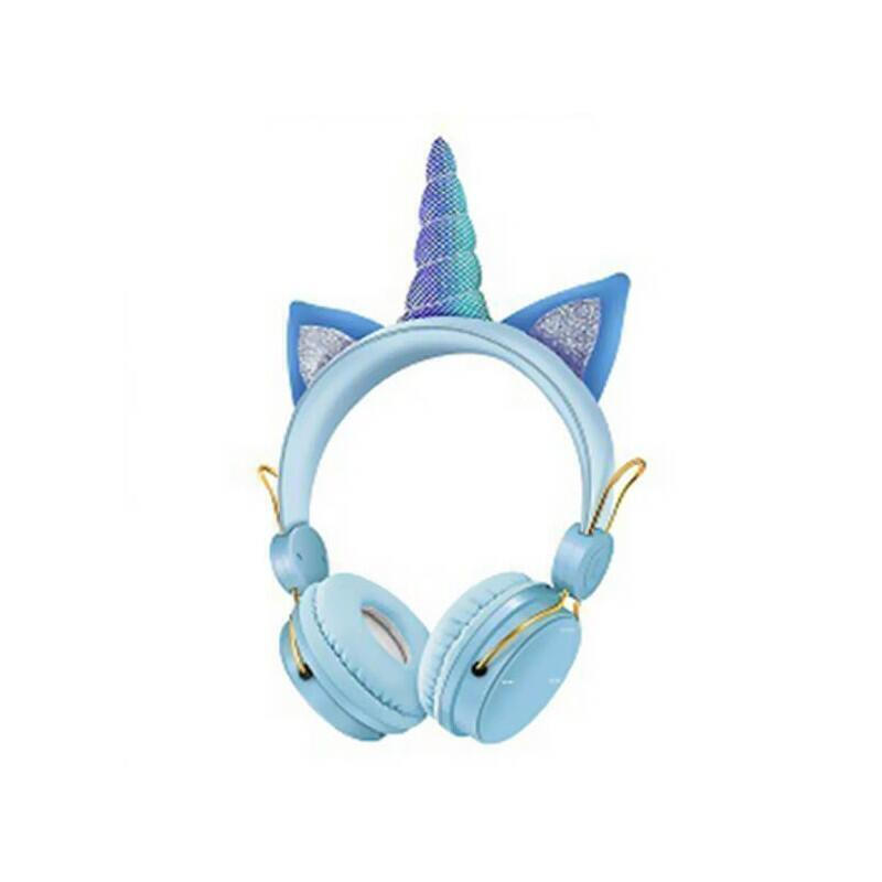 AH805 Unicorn Wireless/Wired On Ear Kids´ Headphones Blue