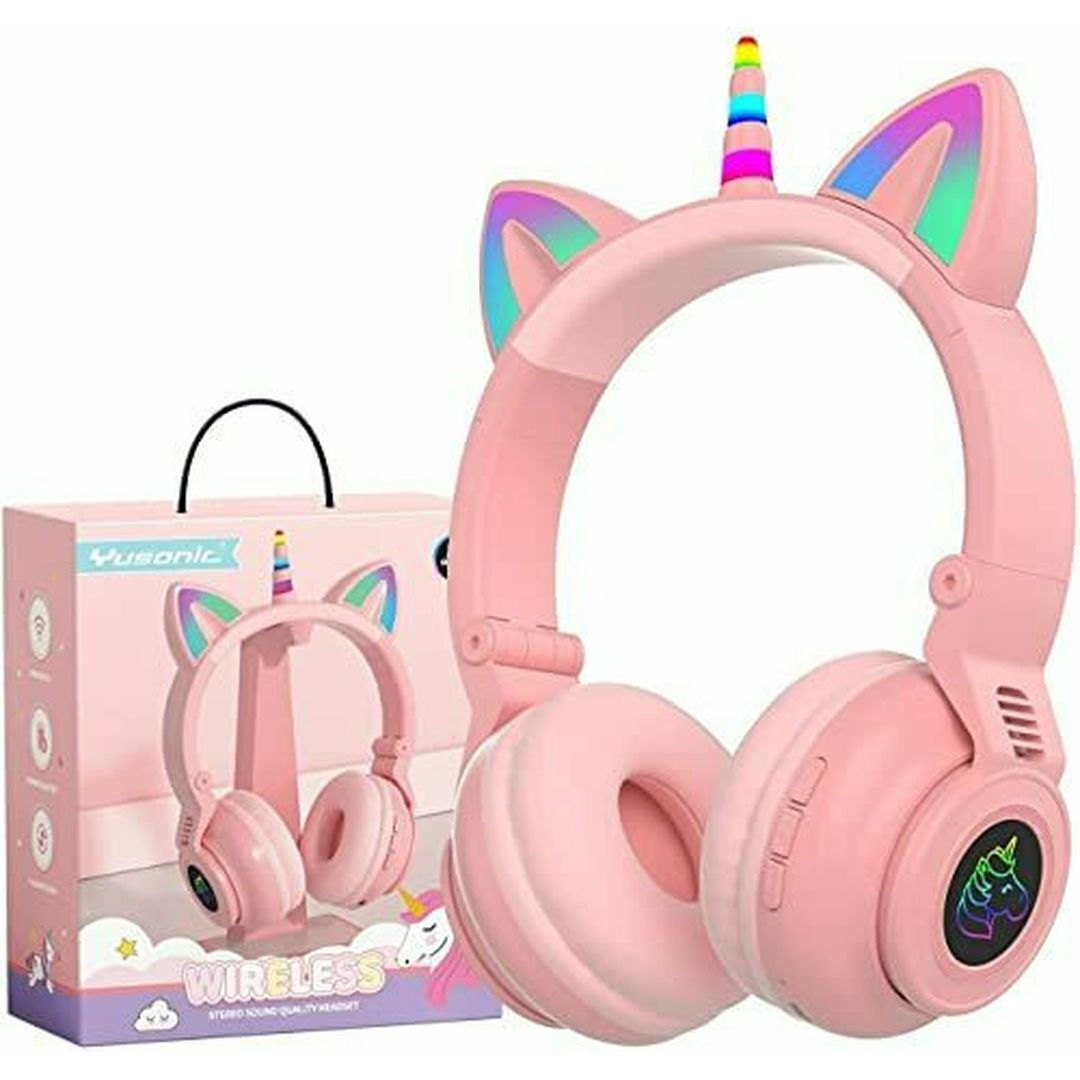 Unicorn STN27 Over Ear Headphones with 7 Operating Hours Pink