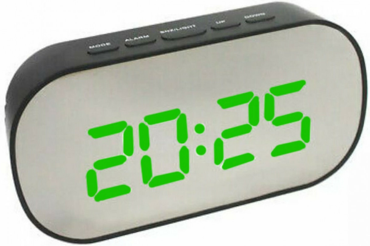 Digital Tabletop Clock with Alarm Πράσινο/Μαύρο