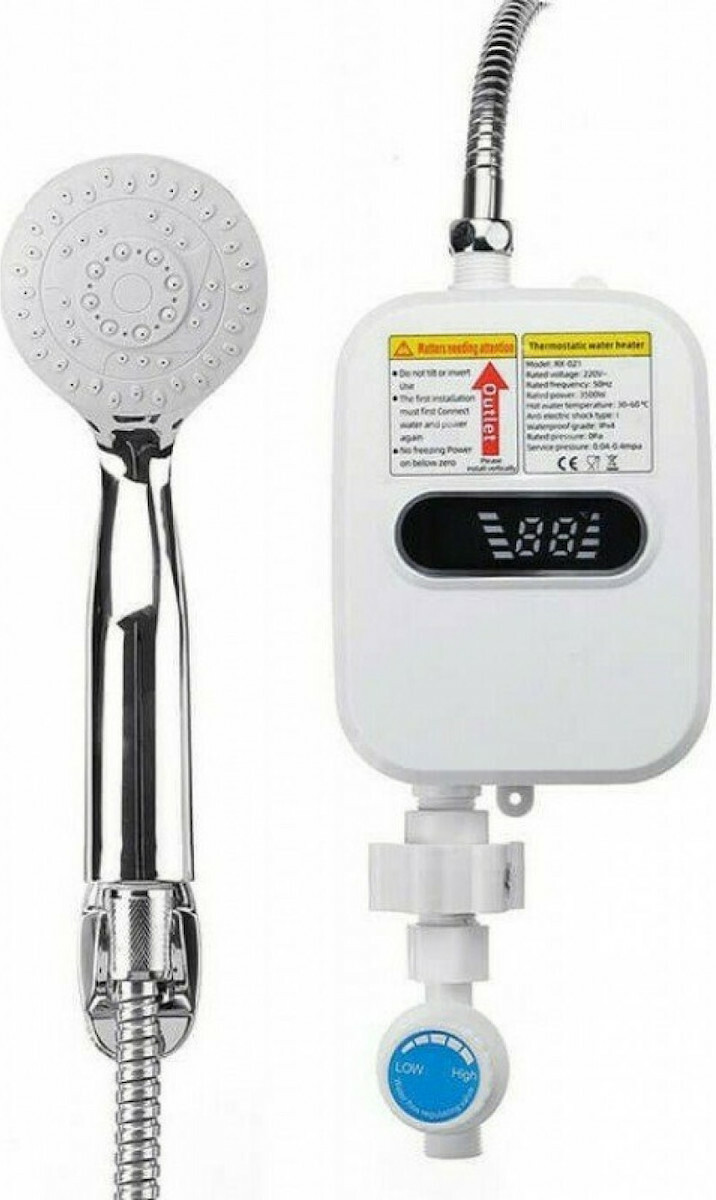 Temmax RX-021 Wall Mounted Electric Single-Phase Instant Heater Tap for Bathroom 3.5kW