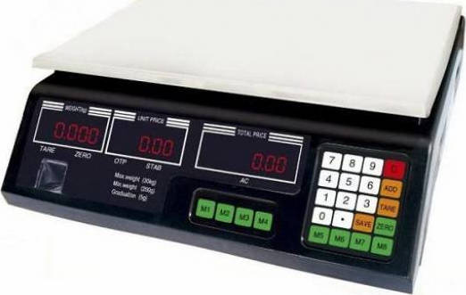 Electronic Commercial Retail Scale 40kg/5gr ACS-40-5