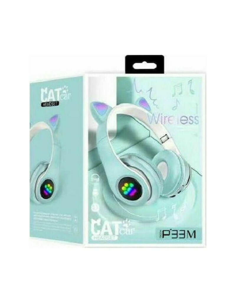 Cat P33M Wireless/Wired Over Ear Kids´ Headphones with 10 Operating Hours Light Blue