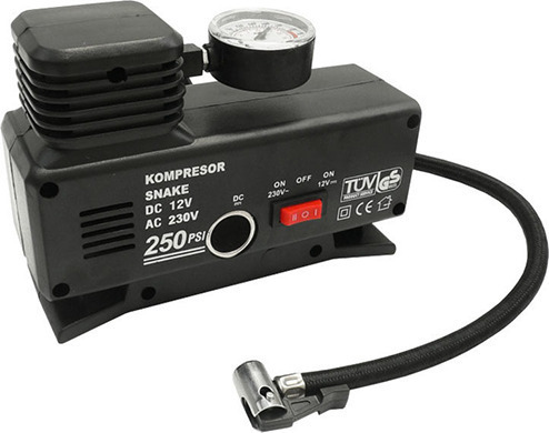 Τρόμπα Αυτοκινήτου Snake 250PSI με Καλώδιο Αναπτήρα 12V 2409