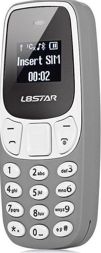 L8STAR BM10 Mini Dual SIM Κινητό με Κουμπιά Γκρι