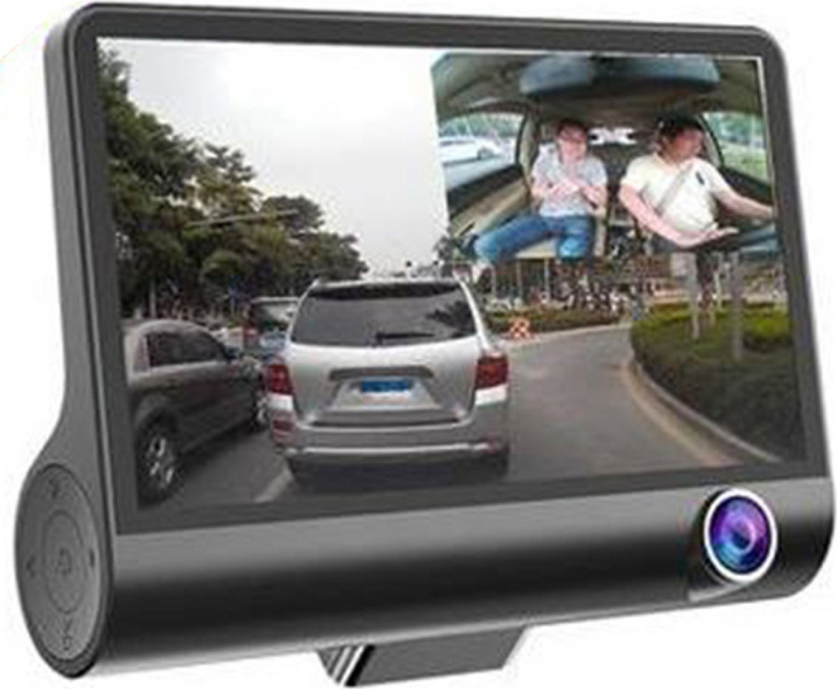 Σετ Κάμερα DVR Αυτοκινήτου 1080P με Οθόνη 4´ για Παρμπρίζ με Αυτοκόλλητο & Κάμερα Οπισθοπορείας DASHDVR