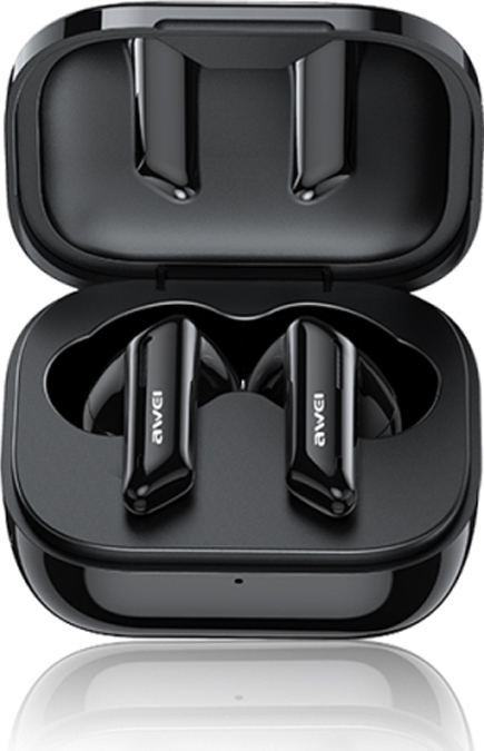 Awei T36 Earbud Bluetooth Handsfree Ακουστικά με Αντοχή στον Ιδρώτα και Θήκη Φόρτισης Μαύρα