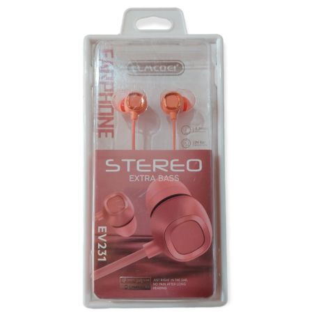 Elmcoei Ακουστικά Ψείρες In Ear EV-231 Πορτοκαλί