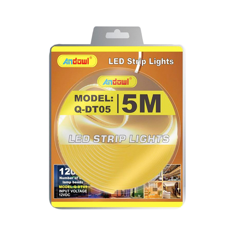 Andowl Ταινία LED Τροφοδοσίας 12V με Θερμό Λευκό Φως Μήκους 5m Q-DT05