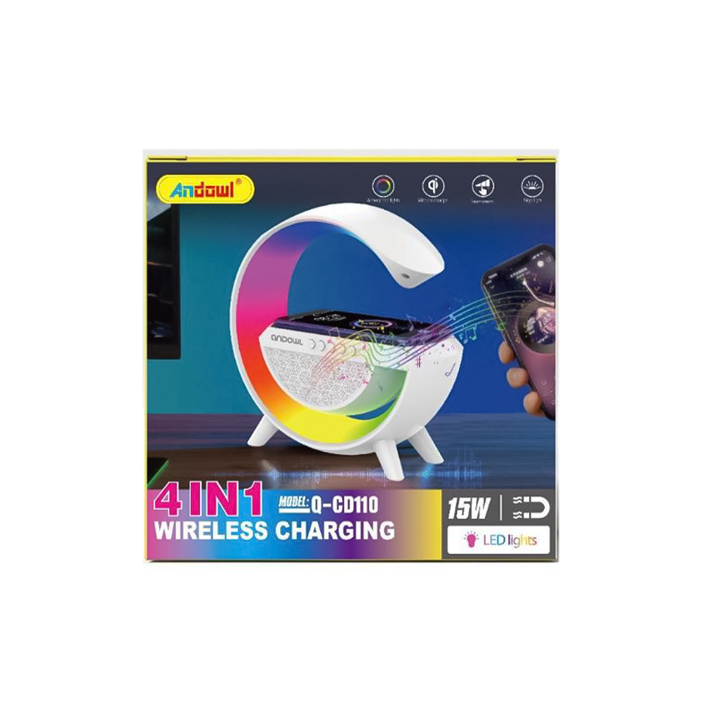 Andowl Ηχείο Bluetooth 5W με Ραδιόφωνο Λευκό