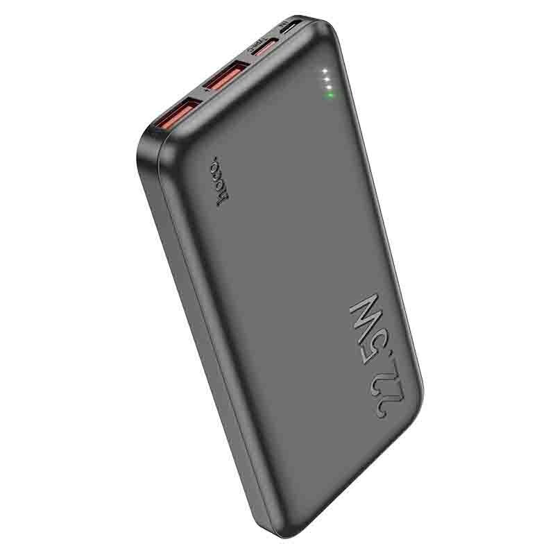 Hoco J101 Astute Power Bank 10000mAh 22.5W με 2 Θύρες USB-A και Θύρα USB-C Power Delivery / Quick Charge 3.0 Μαύρο
