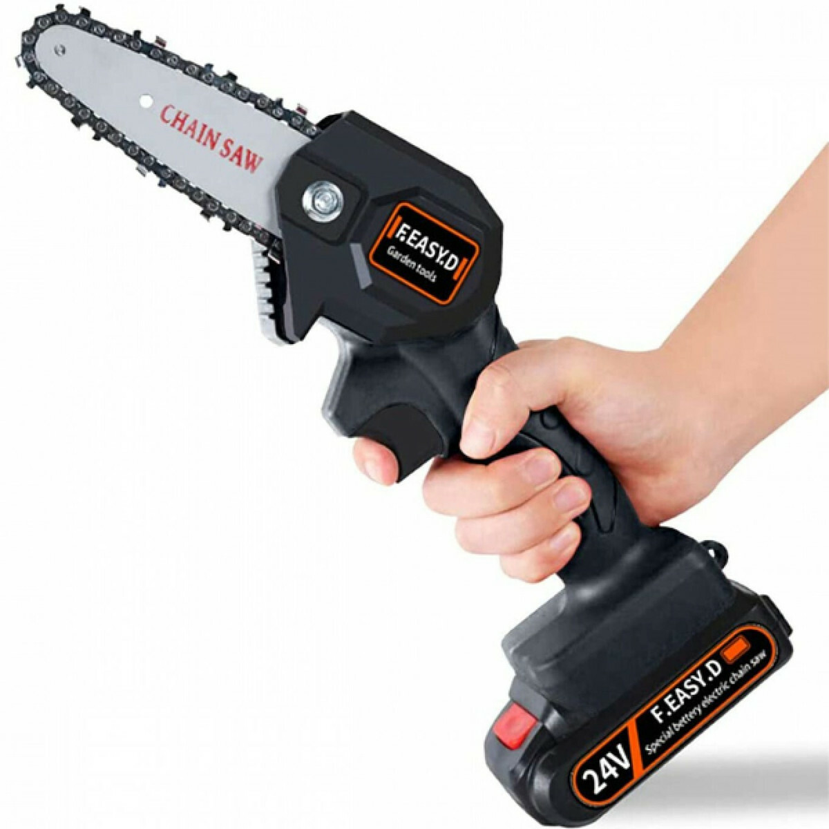 Mini Κλαδευτικό Αλυσοπρίονο Μπαταρίας 48V 0.7kg με Λάμα 15cm