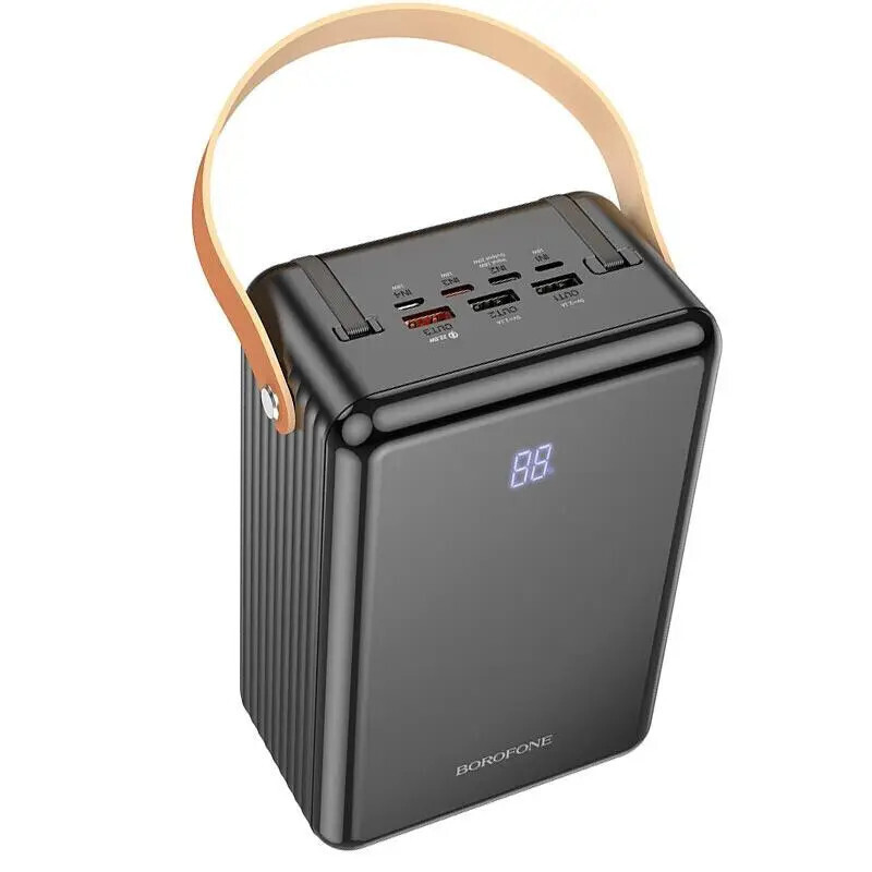Borofone BJ32 Power Bank 80000mAh με 3 Θύρες USB-A Quick Charge 3.0 Μαύρο