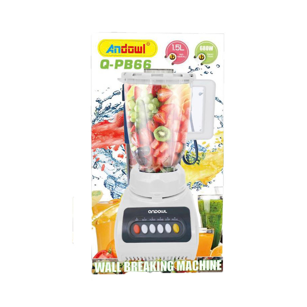 Andowl Q-PB66 Blender for Smoothies 1.5lt 680W White