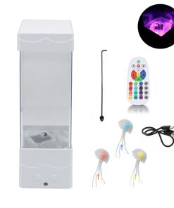 LED Επιτραπέζιο Επαναφορτιζόμενο Φωτιστικό USB με Μέδουσες και Τηλεκοντρόλ για Εναλλαγή RGB Φωτισμού BH1003 Λευκό