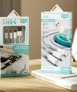 Καλώδιο φόρτισης 3 σε 1 από USB-A σε Lightning,TYPE-C,micro USB 1.2m CA-887