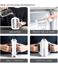 Φορητή πτυσσόμενη παγοθήκη Ice Ball Maker 2 σε 1 156-1400ml CC-15476-12 λευκό