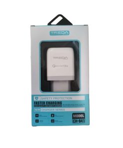 Φορτιστής ταχείας φόρτισης με Θύρα USB-A 18W Λευκός CH-641