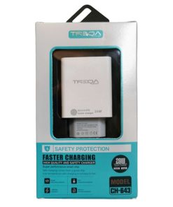 Φορτιστής ταχείας φόρτισης με Θύρα USB-A και Θύρα USB-C  35W Λευκός CH-643