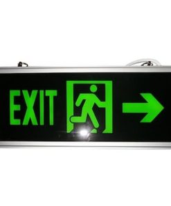 Φωτιζόμενη επιγραφή Led (EXIT) 35X15cm διπλής όψης με βέλος κατεύθυνσης για έξοδο κινδύνου επαγγελματικών χώρων 2τμχ DY-31