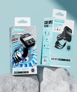 Φορτιστής αυτοκινήτου πομπός FM Bluetooth ήχος διπλή USB συσκευή αναπαραγωγής με καλώδιο MP3 3σε1 Lightning/Type-c/Micro-USB MP3-6