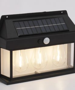 Ηλιακό φωτιστικό LED με 3 λάμπες SN23521-84 Μαύρο χρώμα