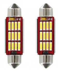 Σετ LED Πλαφονιέρας Canbus 6500K 12V Λευκό 36mm 12 SMD 2τμχ. XXM0028-36MM