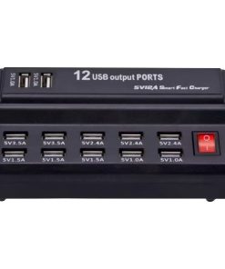 Βάση Φόρτισης με 12 Θύρες Usb-A 60W σε Μαύρο ZY-2401