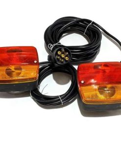 Σετ μαγνητικά φανάρια φλας/στοπ 12V για τρέιλερ IP65 2 τεμαχίων με καλώδιο (πρίζα κοτσαδόρου 7pin)2.5+7m w15968-1