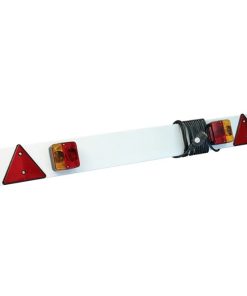 Φώτα τρέιλερ με πλάκα PVC 2τεμ. φανάρια 2 τεμ. ανακλαστήρες προσαρμοζόμενου μήκους καλωδίου 7.5μ 7pin w16301-4 Λευκό